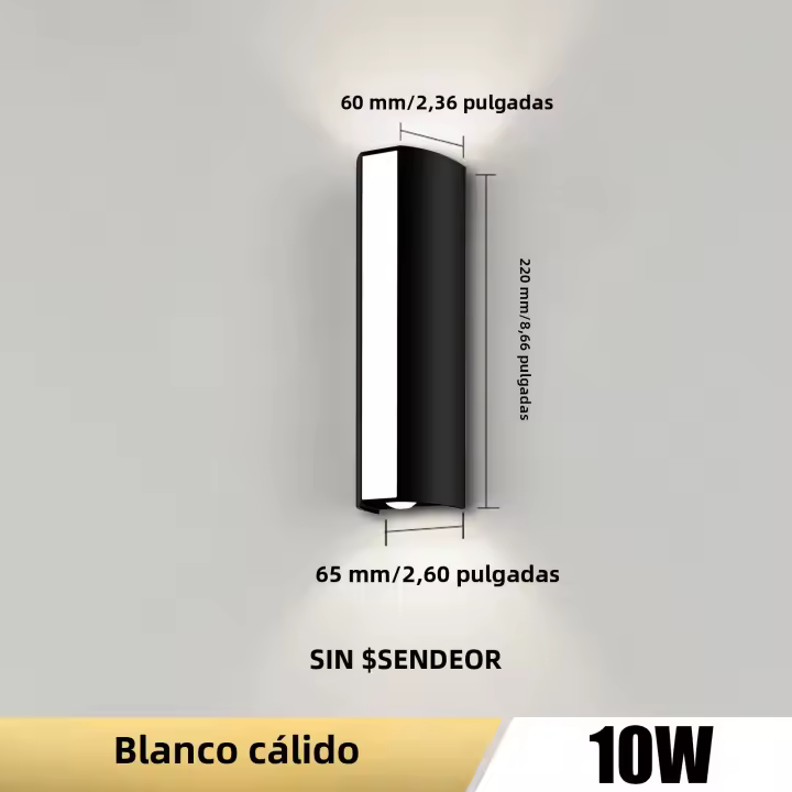Lámpara De Pared LED 10W AC85-265V Iluminación Exterior Para Jardín Patio Corredor Decoración De Exterior Fuente De Luz LED ABS - 1