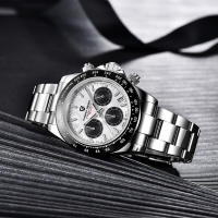 Reloj De Pulsera De Cuarzo PAGANI DESIGN PD-1644 2024 Meteorito Dial Moda Para Hombre Cristal De Esmeralda 100M Cronógrafo - details 5