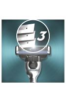 Gillette Mach3 Charcoal Maquinilla de Afeitar Hombre con 3 Hojas y Mango Ergonómico - details 2