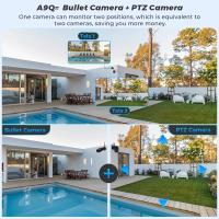 Cámara Wifi 8MP 4K HD PTZ lente Dual pantalla Dual cámara de vigilancia en exterior visión nocturna en Color CCTV cámara IP de seguridad aplicación ICSEE - details 6