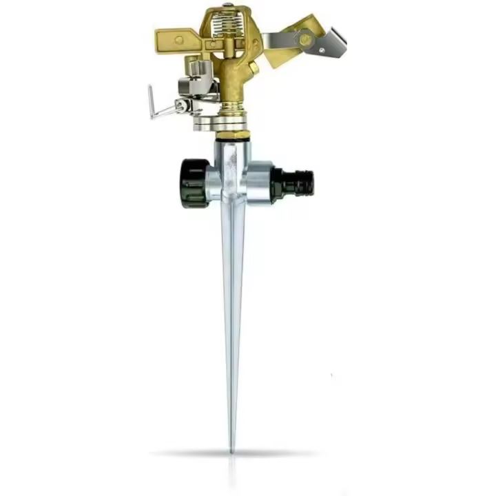 Impulse Garden Sprinkler, 360 Degree Heavy Duty Impact Lawn Sprinkler Irrigation Sprayer with Metal Spike for Watering Plants Flowers Vegetables - 1