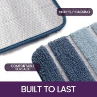 Alfubra de baño 40x60 cm Alfombra de baño Antideslizante Super Absorbente de Agua, Lavable a Máquina, Alfubra de Microfibre absorbing PARA EL Piso del Baño, Azul - details 3