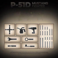 Nueva Producto Modelo De Avión P51D Mustang De La Fuerza Aérea Estadounidense De La Segunda Guerra Mundial Juguete De Construcción Para Niños Bloques Compatible Con Lego Material ABS - details 5