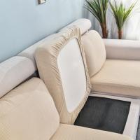 Funda De Sofá Elástica Gruesa En Color Sólido Protector De Muebles Para Sala De Estar Funda De Cojín De Sofá Desmontable - details 35