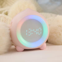 Children's Alarm Clock Light Up Digital Led Lamp Alarm Clock Night Light Girl Boys Day Night Child Adjustable Volume Snooze Usb Charging Alarm Clockbl - details 0