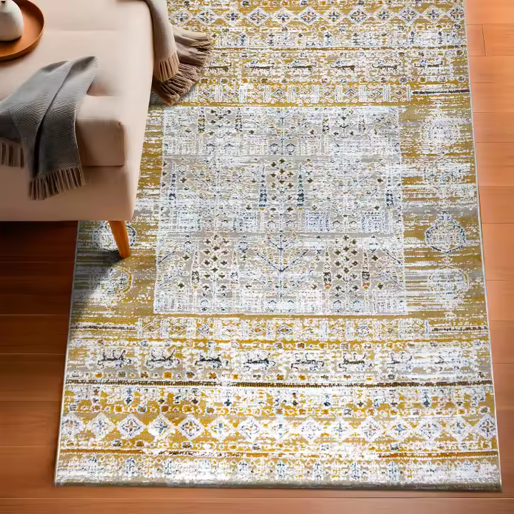 RUGURA - Alfombra Vintage Étnica - Alfombra salón, habitación, pasillo, dormitorio - Estilo nórdico, moderno, contemporáneo, mediterráneo - 1