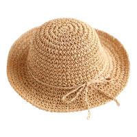 Sombrero De Paja Plegable Para Madre E Hija Protección Solar De Verano Para Playa Y Viajes Exterior Casual Sin Químicos Alérgenos - details 15