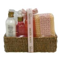 Regalo Set Holistic IDC Institute – Cesta de 8 Piezas con Aroma a Flor de Loto y Té Blanco: Esponja Sisal, Gel, Crema y Bruma Refrescante - details 2