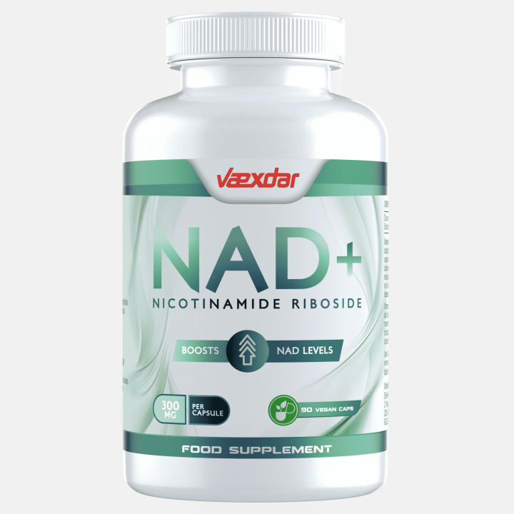 NAD+ 300mg - Nicotinamide Riboside - Alta Absorción - 90 Cápsulas Vegetales - Cloruro de Ribósido de Nicotinamida - Fórmula Avanzada - Vaexdar Supplements