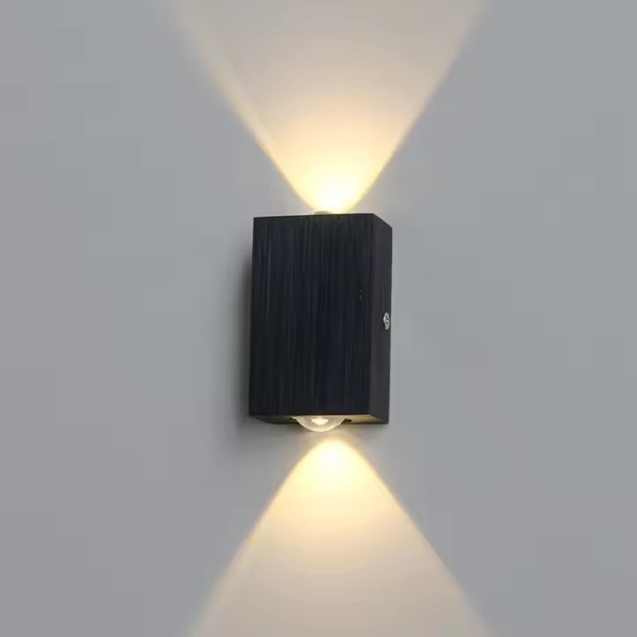 Lámpara De Pared LED Moderna En Aluminio Brushed Negro/Oro Iluminación Dual Para Dormitorio Y Sala De Estar Decoración Tendencia 2024 Incluye Bombillas Montaje En Pared - 1