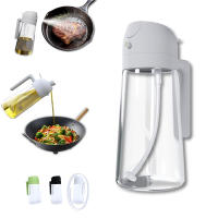 Botella De Aceite 2 En 1 Con Rojellador Recargable Y Sellado Para BBQ Cocina Hornear Herramientas De Cocina Ecológicas De Vidrio - details 6