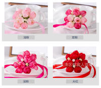 Corset De Rosa De Satén One Piece Con Flores Artificiales Para Bodas Y Fiestas Decoración De Mano Para Novia Y Damas Del Honor - details 2