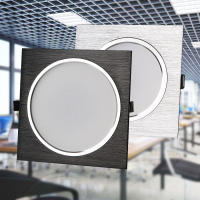 Lámpara De Techo LED Cuadrada 5W 10W Dimmable AC85-265V Plata Pulida Para Iluminación Interior De Cocina/Oficina/Hogar - details 0