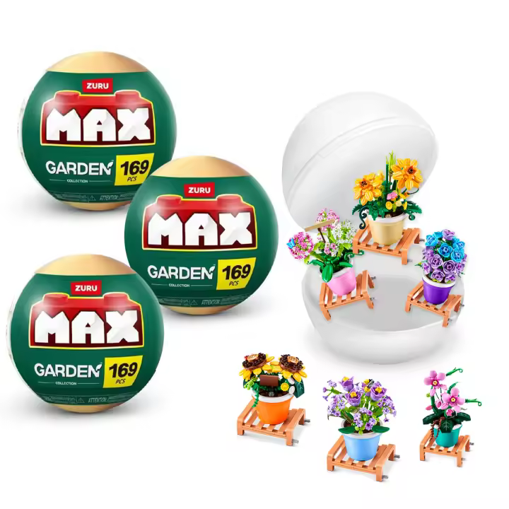 Pack de 3 Colección MAX Premium de Bloques de Construcción Jardín de ZURU - 1
