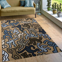 Alfombra No Esmerilada De Arte Pop Con Estampado De Danza Haring Para Sala De Estar Alfombra Decorativa De Poliéster Moderna Para Habitación Y Baño - details 3