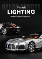 Modelo De Coche Atlantic a Escala 1:24 Con Luces Y Sonidos Auténticos Regalo Perfecto Para Niños Y Entusiastas Del Automóvil Material Metálico - details 5