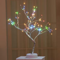 Luces De Árbol LED Decorativas Artificiales Luz De Hadas Operadas Por Batería Para Mesa Bonsái Lámpara Para Fiesta Navidad Camping Decoración De Verano - details 0