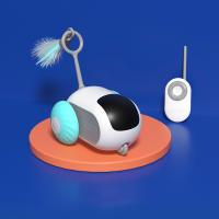Juguete Interactivo Para Gatos Eléctrico Coche Deportivo Control Remoto Palillo Telescopio Ayuda Autónoma Al Rostro Del Gato - details 4