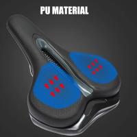 Sillín De Bicicleta MTB Para Hombres Y Mujeres Cómodo Asiento De Bicicleta De Montaña Absorbedor De Choque Con Superficie De Cuero Y Almohadilla Grande Transpirable Hueco - details 2