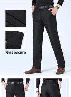 Pantalones De Negocios Para Hombre Talla Grande Corte Slim Moda Casual Estirado Adecuado Para Otoño Verano Pantalones Sólidos Negros Azules Oscuros - details 14