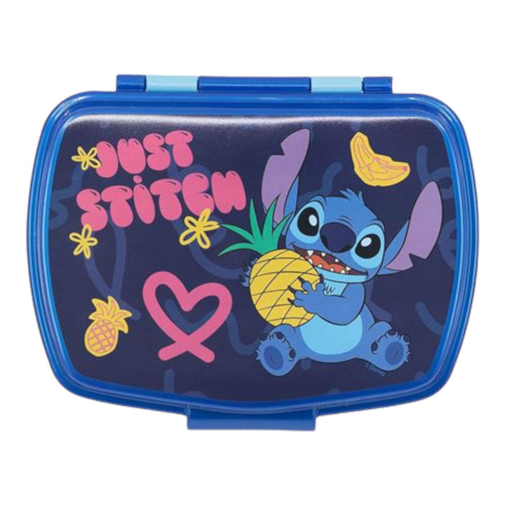 Fiambrera Sandwichera Stich - 170x140x56mm -  1,2L - Licencia Oficial Disney Stor