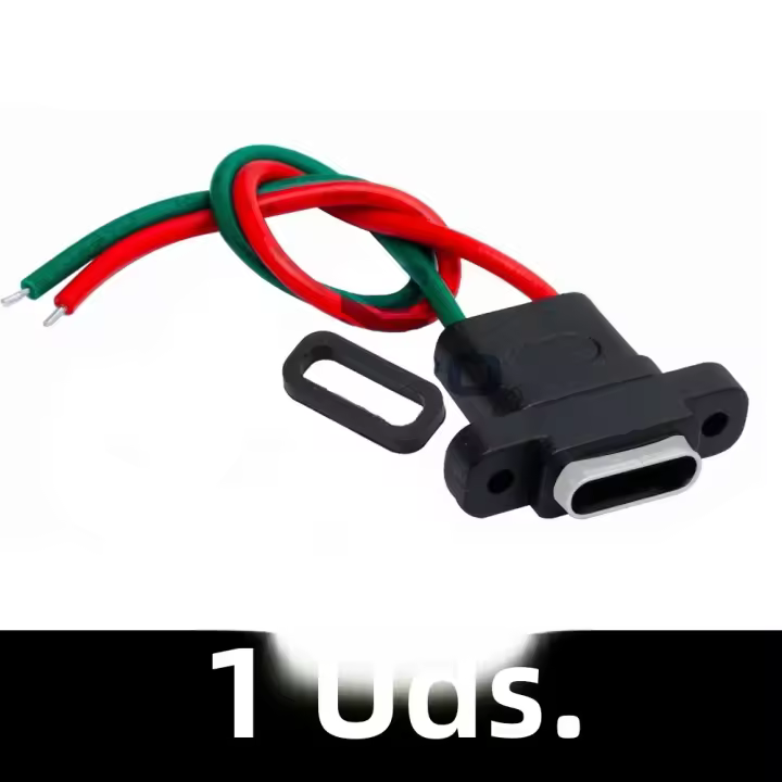 EGBO Tipo C2P Base Sellada Impermeable Femenina Con Injerencia De Cable Pegamento De Injerencia De Cable Portátil 2p Para Computadora - 1