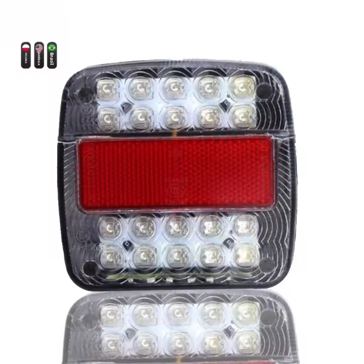 Luz Trasera De Camión 12V Con 20 LED Para Camiones Y Remolques Luz De Señalización Trasera Impermeable Piezas De Luz Trasera - 1