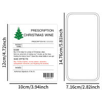 Etiquetas De Vino Con Diseño De Árbol Navideño Y Prescripción Divertida 6pcs Etiquetas De Botella De Vino De Cumpleaños Aniversario Regalo Novelty Tamaño 12x10cm - details 2