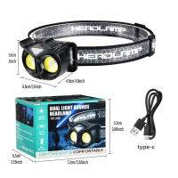 Linterna Frontal COB Con Cabeza De Corazón Impermeable Recargable USB Para Adultos Y Niños Para Correr Pescar Montar Y Acampar Con Gancho Y Magnético - details 9