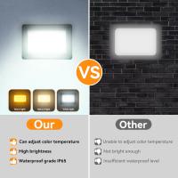 Floodlight LED Impermeable Para Exteriores Con Multiple Potencia 3CCT Luz De Jardín Familiar Piscina Garage Puerta Cabeza De Faro Moderno - details 3