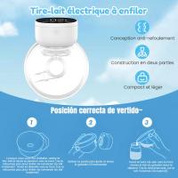 Extractor de leche eléctrico manos libres, 2 piezas, silencioso, recargable, inalámbrico, 3 modos, 9 etapas - details 1