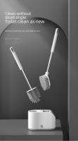 Juego De Cepillo De Inodoro De Silicona Con Dos Manos Kit De Limpieza De Baño Accesorio De Lavabo Montaje En Pared Sin Taladro Herramienta De Limpieza De Baño - details 2