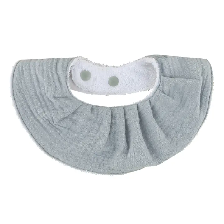 Babero De Algodón Doble Capa Para Bebés Con Estampado De Dibujos Animados Paño De Saliva Y Burp Para Regalos De Baño Unisex - 1