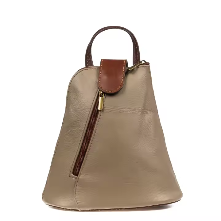 .. Carlotta Bolso mochila Mujer.Piel Auténtica Sauvage. Hecho en Italia. Cuero italiano genuino. - 1