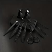 Kit Profesional De Tijeras Para Uñas 7-24 Piezas Negro Ultra Afiladas Para Uñas De Los Dedos Y Los Pies Para Hombres Y Mujeres Pedicura Fuerte - details 1