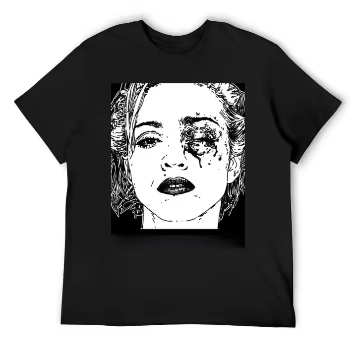 Camiseta De Hombre Negra Con Cuello Redondo Y Manga Corta 2D 100% Poliéster Transpirable Ligera Secado Rápido Protección Solar Estilo Casual - 1