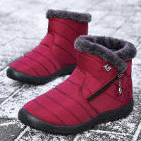 Botas De Invierno Para Mujer Impermeables Con Cremallera Botines De Invierno Botas De Nieve Con Forro De Peluche Corto - details 1