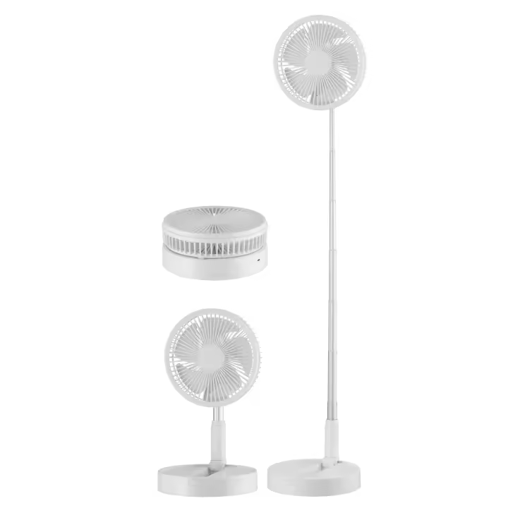 Fabrilamp  Ventilador DC Portatil Galan Blanco 10w 3vel Bateria Regx20x20cm Plegable+remoto+temporizador - 1