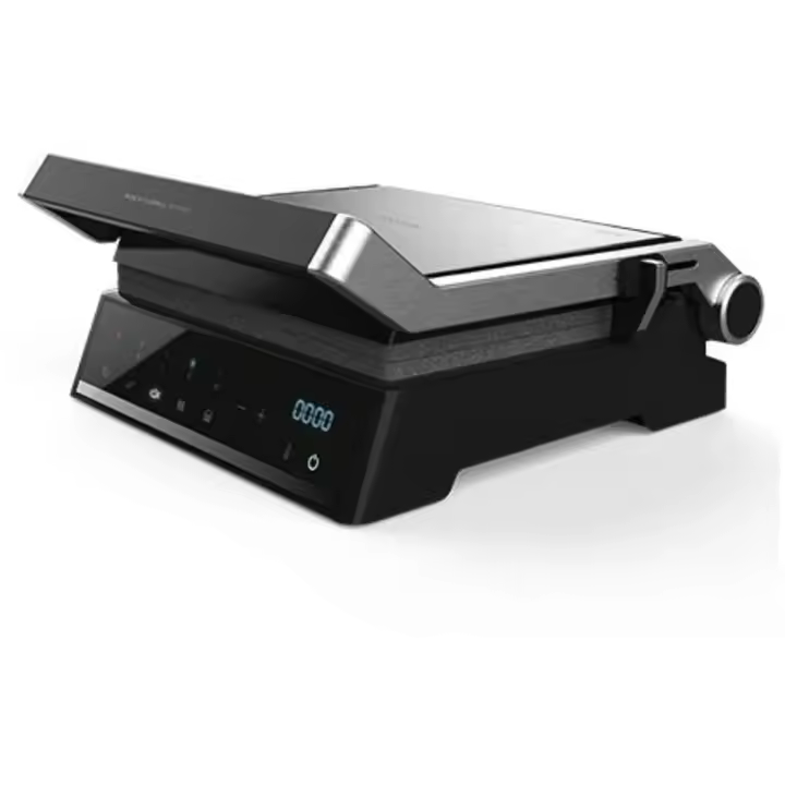 Parrilla Eléctrica Rock?ngrill Smart, 2000w De Potencia, Sistema De Ajuste De Tiempo Y Temperatura, Apertura 180º,placas Extraíbles Aptas Para Lavavajillas,bandeja Recogegrasas - 1