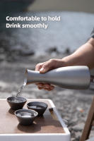 Botella De Sake De Titanio Tiartisan 450ml Estilo Japonés Portátil Para Camping Y Exteriores Copa De Vino Drinkware - details 4