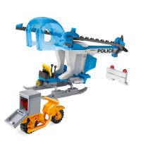 COGO Helicóptero Y Motocicleta De La Policía De La Ciudad Bloques De Construcción Clásicos Juguete Para Niños Regalos (164 Piezas) - details 1