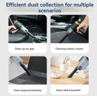 Aspiradora de mano portatil,aspirador 2 in 1,mini aspiradora de mano ideal para coche Mini Aspirador Coche Potente, Aspiradora sin Cable Carga USB 6000 Pa 120W, Vacuum Cleaner de Coche Inalámbrico Potente - details 5