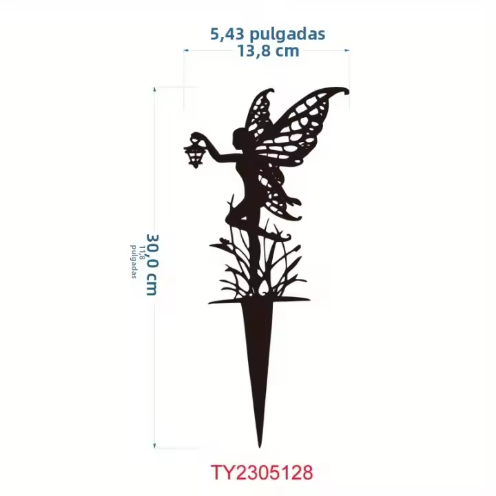 1pc Fuente De Jardín De Metal Con Silueta De Faeya Decoración Exterior Para Tu Patio Y Césped Placa De Adorno De Estatua De Faeya - 1