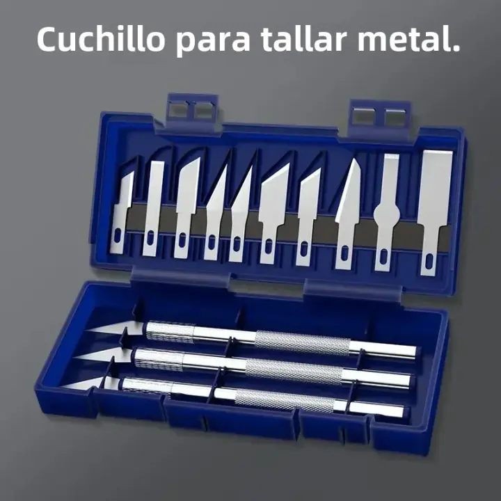 Set De 13 Knives De Metal Para Grabado De Coches Estilo Pluma Herramienta De Reparación Precisa DIY Antideslizante Para Arte Y Corte De Papel - 1