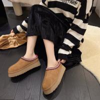 Zapatos De Plataforma Para Mujer Calzado Casual Con Punta Redonda Y Peluche Zapatos Slip-on De Bajo Boca Botas De Invierno Con Suela De Goma Para Vestir Y Uso Diario - details 21