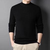 Suéter De Punto Para Hombre De Otoño En Color Sólido Estilo Callejero Transpirable Ajustado Mock Turtleneck Basic Termo - details 2