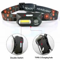 Linterna Frontal LED Recargable XPE+COB Mini Para Pesca Caza Camping Trabajo Al Aire Libre Fuente De Luz Impermeable Con Modos De Iluminación Diversa - details 4