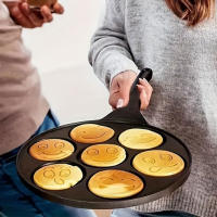 PANCAKES PAN 4 COPAS SARTén Antiadherente Para Desayuno Hamburguesa Huevo Pana Pans De Fondo Plano Fabricado Con Piedra Médica Y Aluminio Cocina - details 4