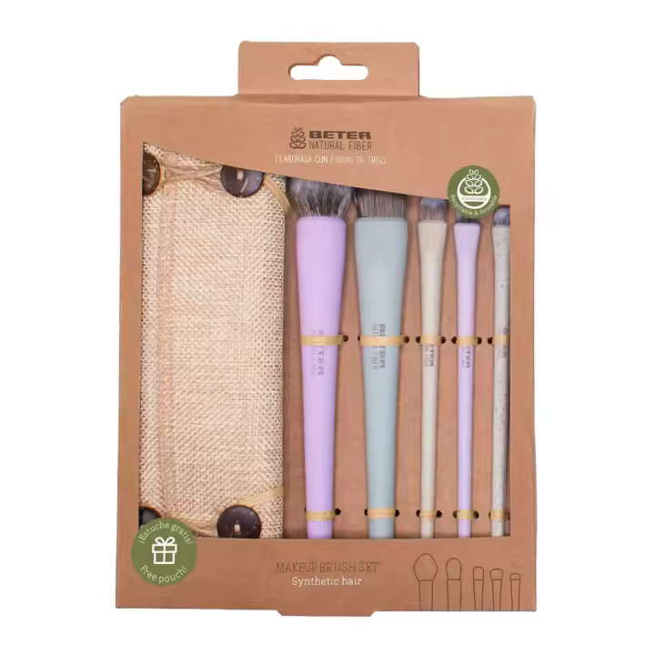 Beter Set Maquillaje 5 Brochas Natural Fiber - 1