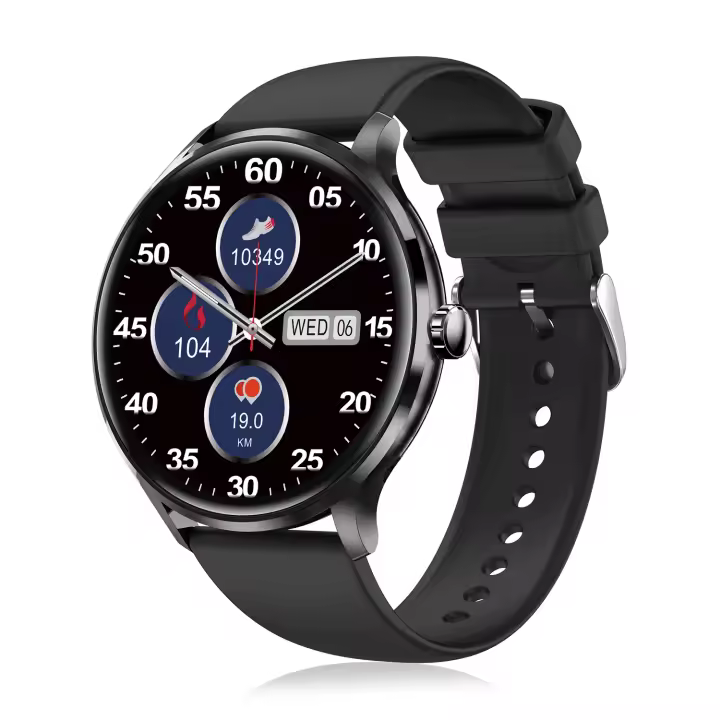 DAM. Smartwatch QS80 con llamadas BT, notificaciones push. Medición deportivo y de salud, termómetro. 4,4x1,1x3,7cm - 1